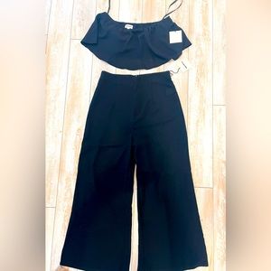 Pants and crop top set